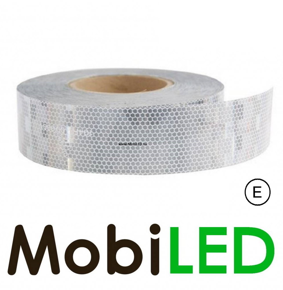Rouleau 50m Ruban réfléchissant Blanc E-marque Rouleau 50m Ruban réfléchissant Blanc E-marque