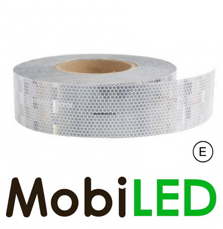 Rouleau 50m Ruban réfléchissant Blanc E-marque Rouleau 50m Ruban réfléchissant Blanc E-marque