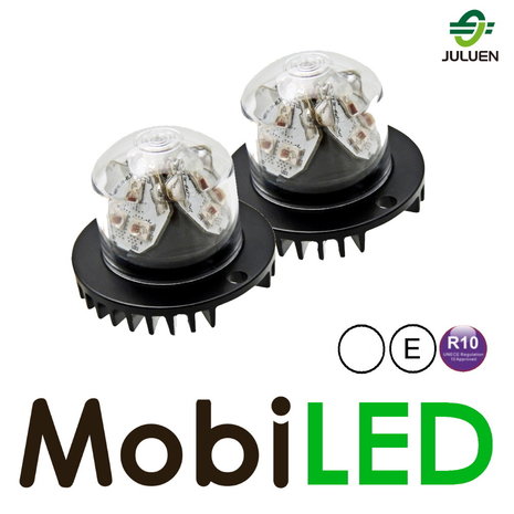 Juluen Juluen Set Undercover recessed mounting flashers white E-mark Juluen Juluen Set Undercover recessed mounting flashers white E-mark