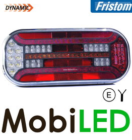 Fristom Rear light 5 functions rectangle reflector left cable