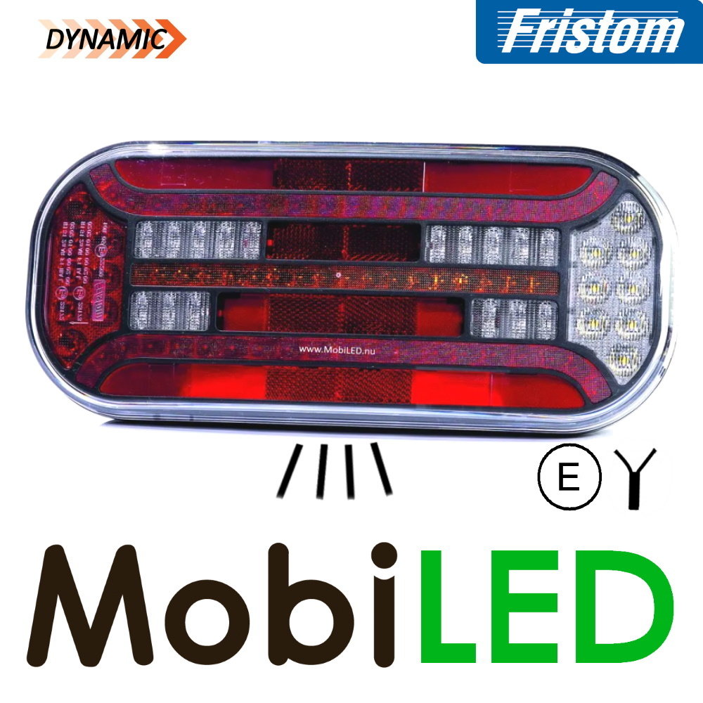 Fristom Rear light 5 functions reflector license plate right cable