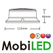 Lampe flash ambre avec lentille blanche 27 watts aimant/fixe Lampe flash ambre avec lentille blanche 27 watts aimant/fixe