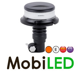 Flitslamp Amber met witte lens UFO 27W opsteek DIN flex Flitslamp Amber met witte lens UFO 27W opsteek DIN flex