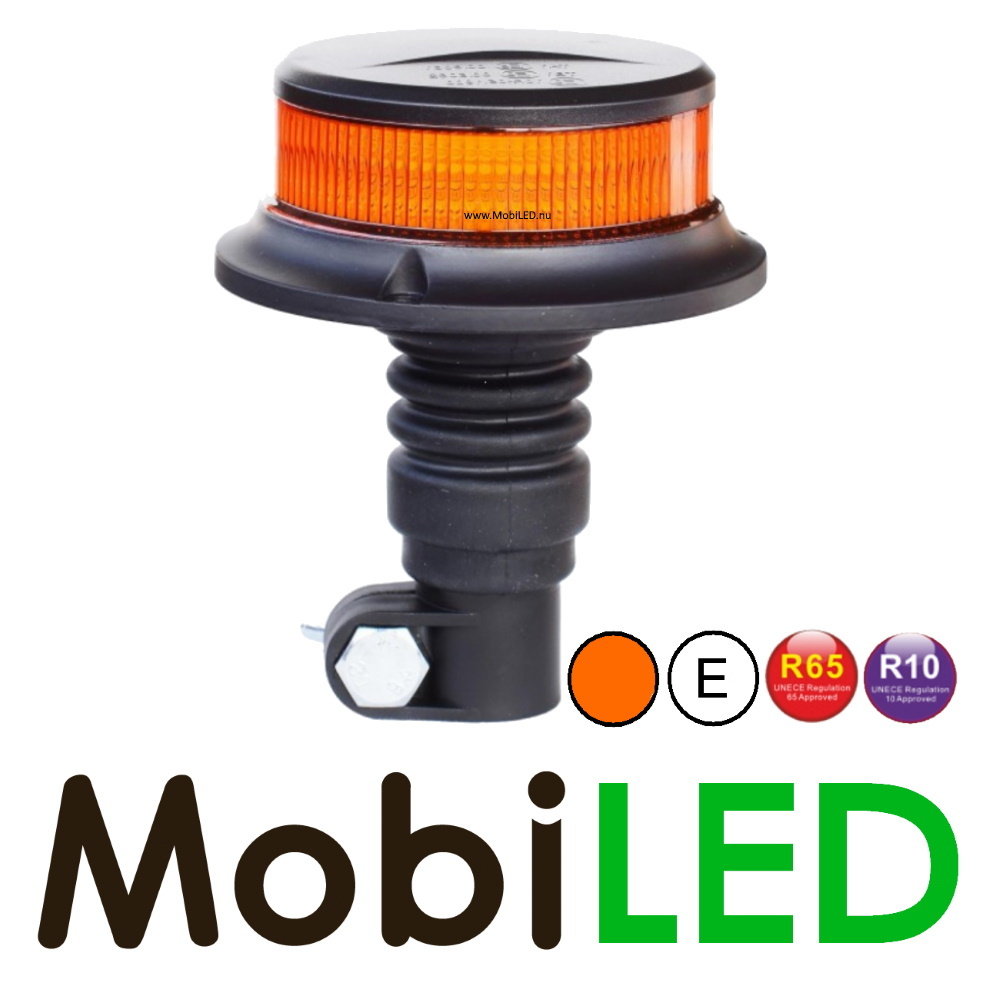 Flitslamp UFO 27 watt opsteek DIN flex Amber E-keur Flitslamp UFO 27 watt opsteek DIN flex Amber E-keur