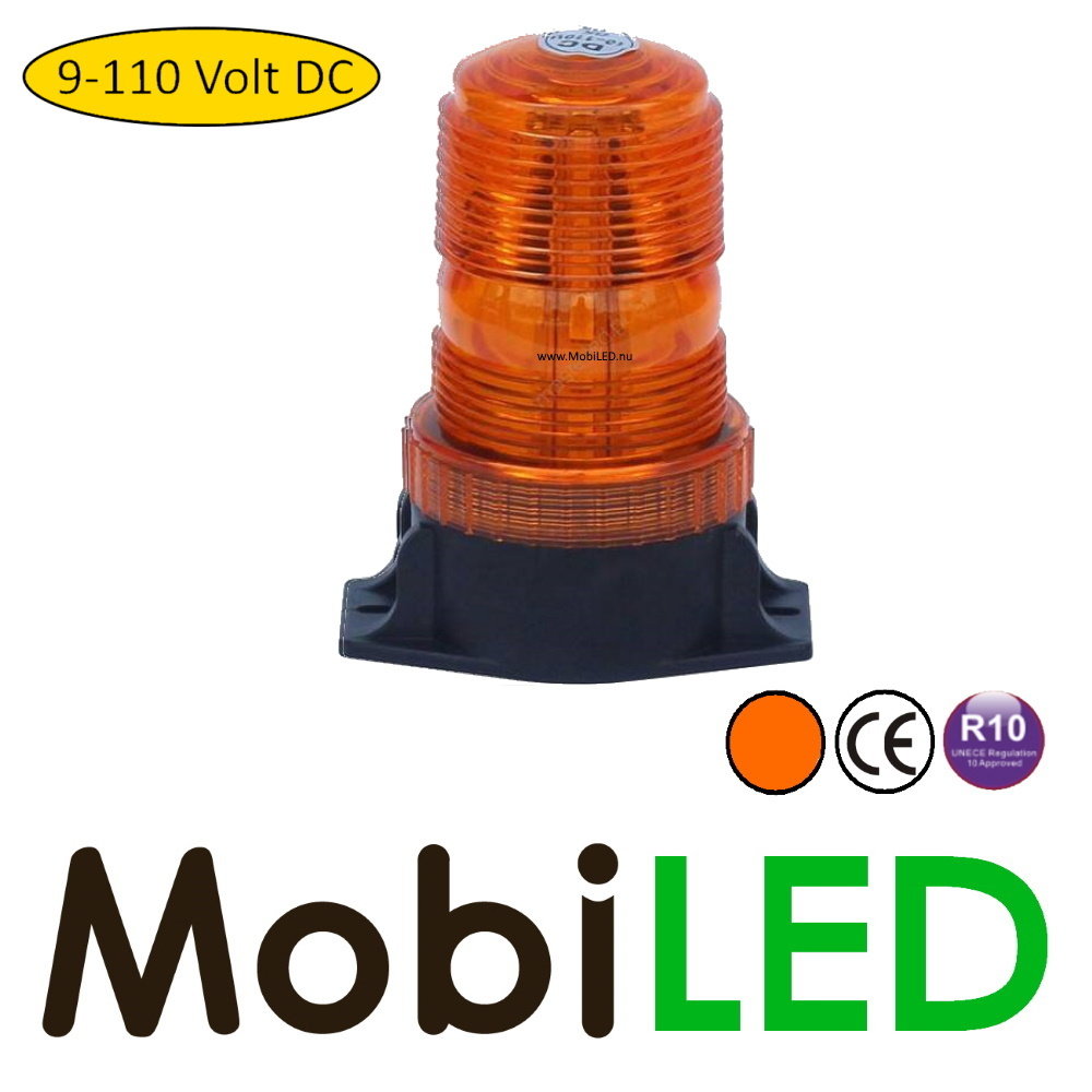 Flitslamp 30 watt 10-110 volt Amber E-keur