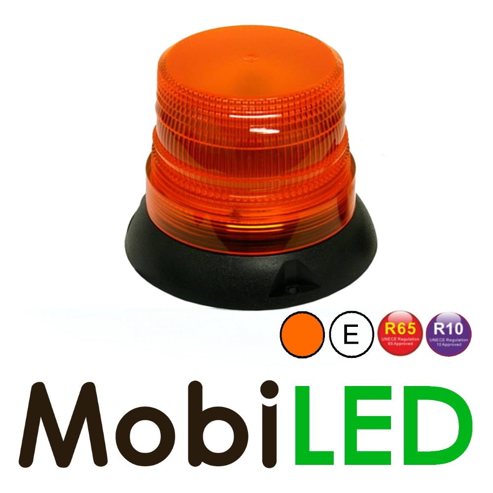 Rotating beacon magnet / fixed amber E-mark