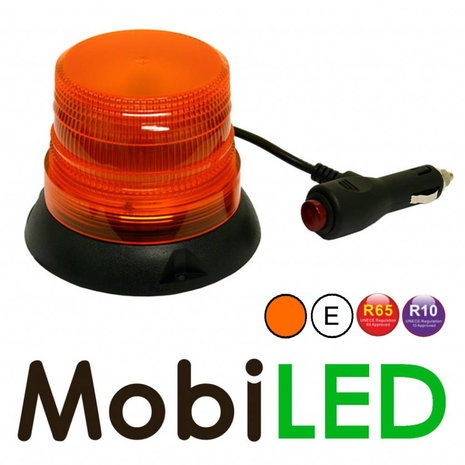 Rotating beacon magnet / fixed amber E-mark