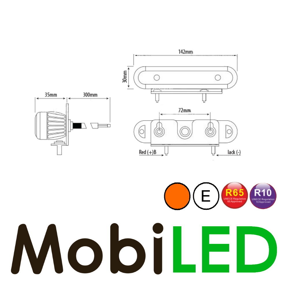 Flitser compact 6 leds Flitser compact 6 leds