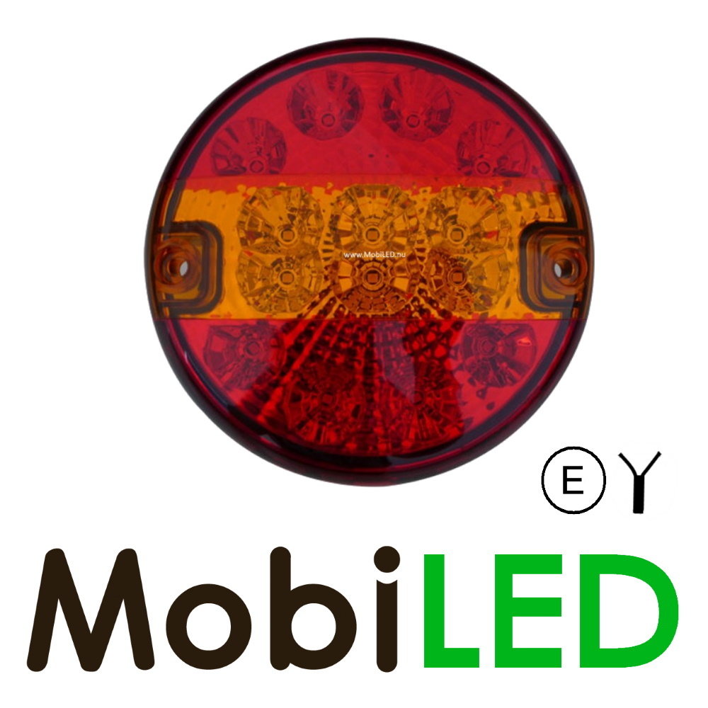 Rond achterlicht 3 functies E-keur