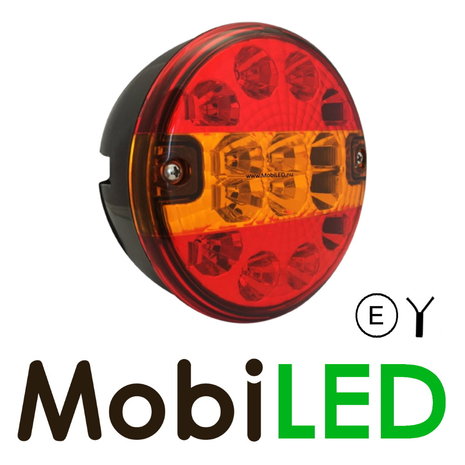 Rond achterlicht 3 functies E-keur