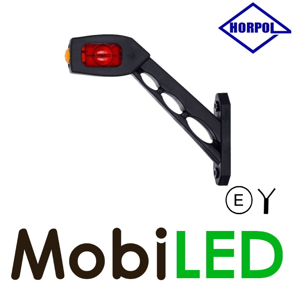 HORPOL Lampe pendentive carrée modèle  incliné Gauche rouge/ambre/blanc 12-24 volts E-mark HORPOL Lampe pendentive carrée modèle  incliné Gauche rouge/ambre/blanc 12-24 volts E-mark