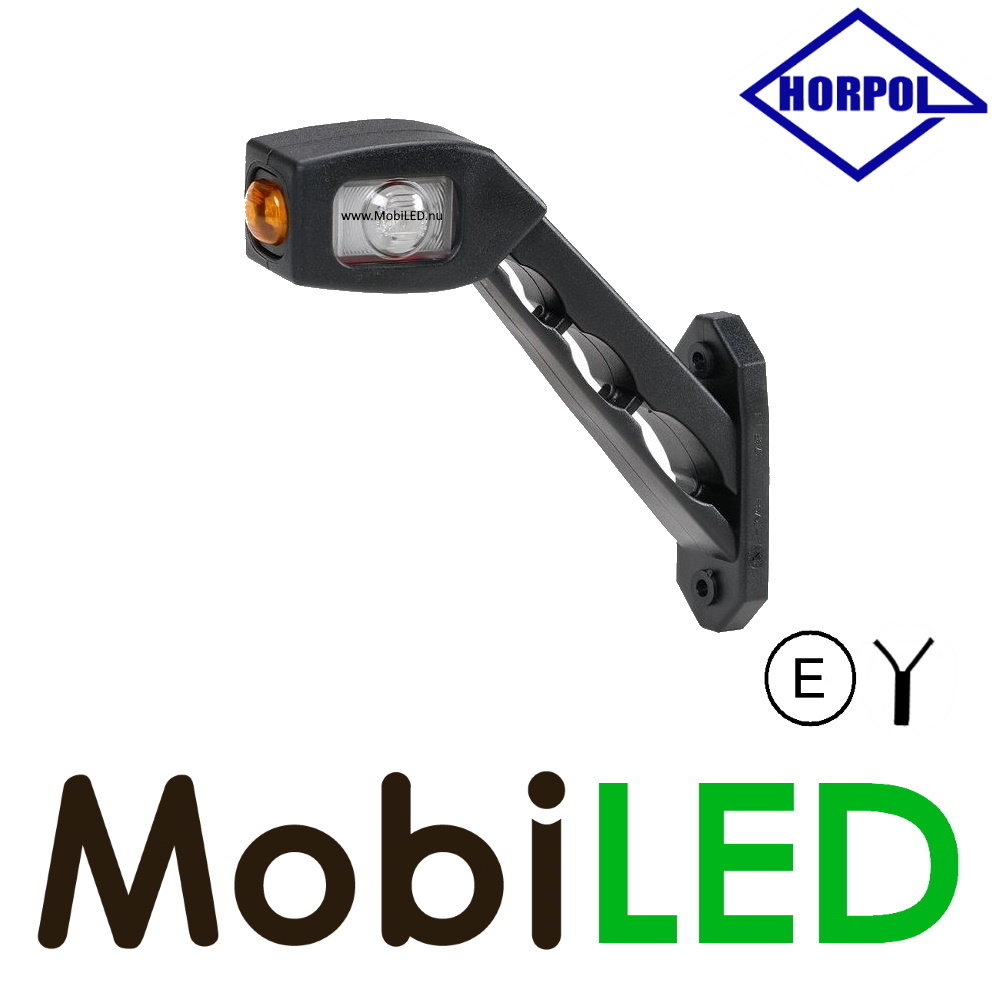 HORPOL Pendellamp vierkant schuin model Rechts rood/amber/wit 12-24 volt E-keur HORPOL Pendellamp vierkant schuin model Rechts rood/amber/wit 12-24 volt E-keur