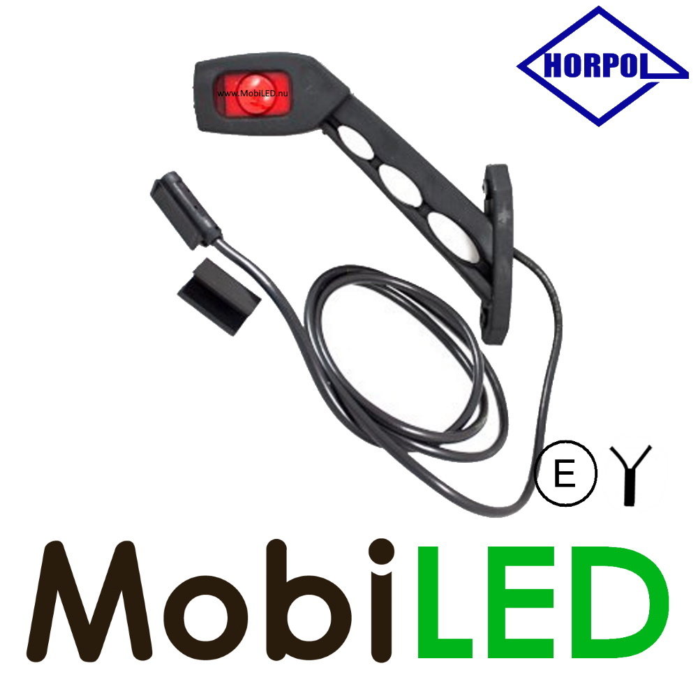 HORPOL Lampe pendentive avec câble de 1,5 m carrée modèle oblique Gauche rouge/ambre/blanc 12-24 volts E-mark HORPOL Lampe pendentive avec câble de 1,5 m carrée modèle oblique Gauche rouge/ambre/blanc 12-24 volts E-mark