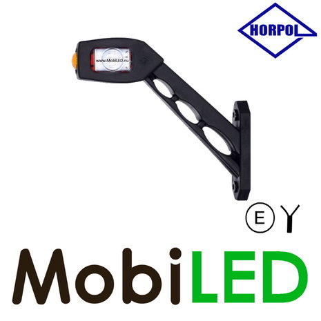 HORPOL Pendellamp met 1,5 m kabel vierkant schuin model Rechts rood/amber/wit 12-24 volt E-keur HORPOL Pendellamp met 1,5 m kabel vierkant schuin model Rechts rood/amber/wit 12-24 volt E-keur