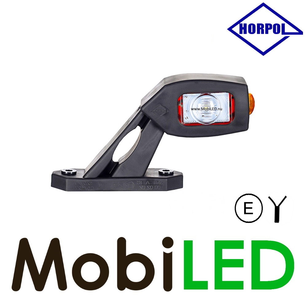HORPOL Pendellamp horizontaal schuin model Links rood/amber/wit 12-24 volt E-keur HORPOL Pendellamp horizontaal schuin model Links rood/amber/wit 12-24 volt E-keur