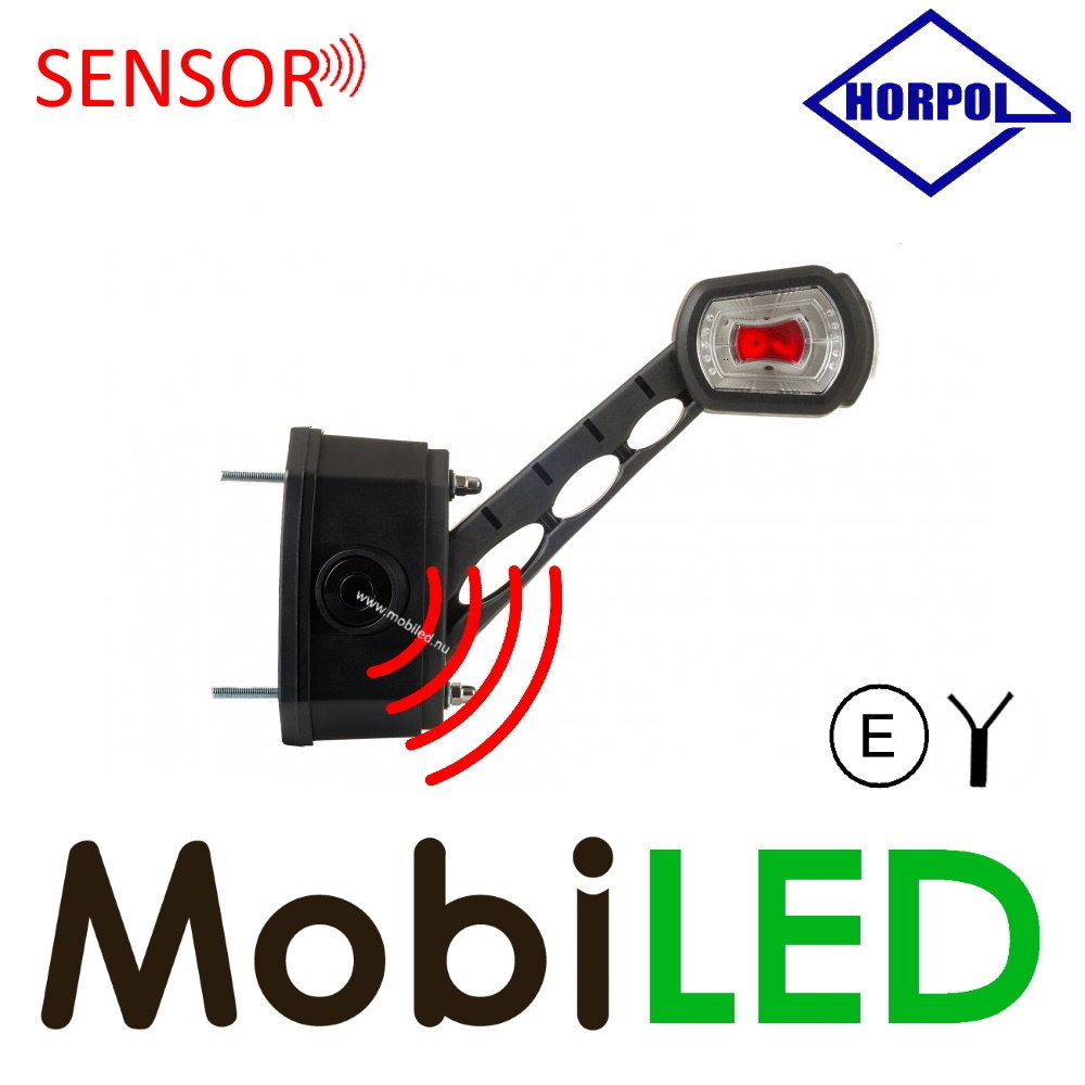 HORPOL Lampe pendentive modèle oblique  Droite rouge /ambre /blanc avec capteur 12/24 volts E-mark HORPOL Lampe pendentive modèle oblique  Droite rouge /ambre /blanc avec capteur 12/24 volts E-mark