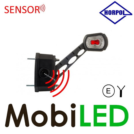 HORPOL Pendant lamp oblique model Right red /amber /white with sensor 12/24 volts E-mark