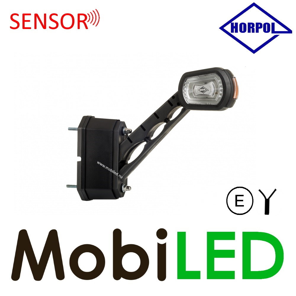 HORPOL Pendellamp schuin model Links rood /amber/ wit met sensor 12/24 volt E-keur HORPOL Pendellamp schuin model Links rood /amber/ wit met sensor 12/24 volt E-keur