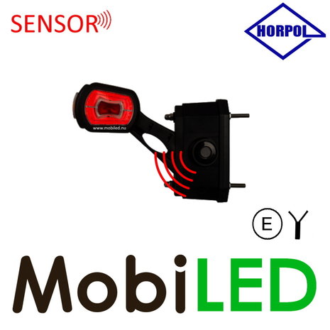 HORPOL Pendant lamp oblique model Left red/amber/white 12/24 volts E-mark small with sensor HORPOL Pendant lamp oblique model Left red/amber/white 12/24 volts E-mark small with sensor