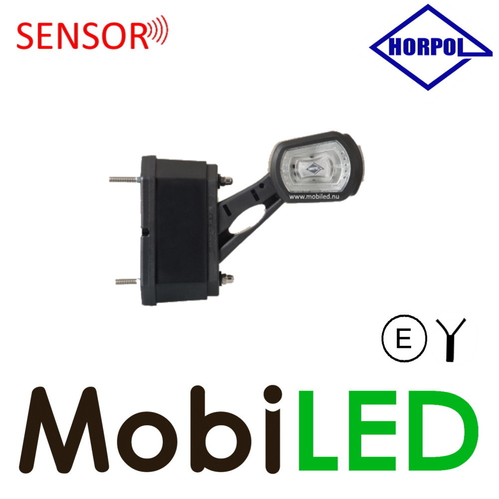 HORPOL Pendant lamp oblique model Left red/amber/white 12/24 volts E-mark small with sensor HORPOL Pendant lamp oblique model Left red/amber/white 12/24 volts E-mark small with sensor