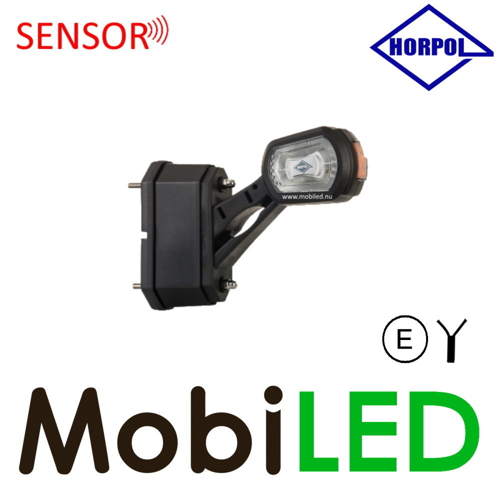 HORPOL Pendant lamp oblique model Left red/amber/white 12/24 volts E-mark small with sensor HORPOL Pendant lamp oblique model Left red/amber/white 12/24 volts E-mark small with sensor