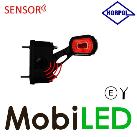 HORPOL Lampe pendentive modèle oblique Droite rouge/ambre/blanc 12/24 volts E-mark petite avec capteur HORPOL Lampe pendentive modèle oblique Droite rouge/ambre/blanc 12/24 volts E-mark petite avec capteur