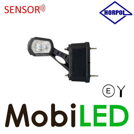 HORPOL Pendellamp schuin model Rechts rood/amber/wit 12/24 volt E-keur klein met sensor