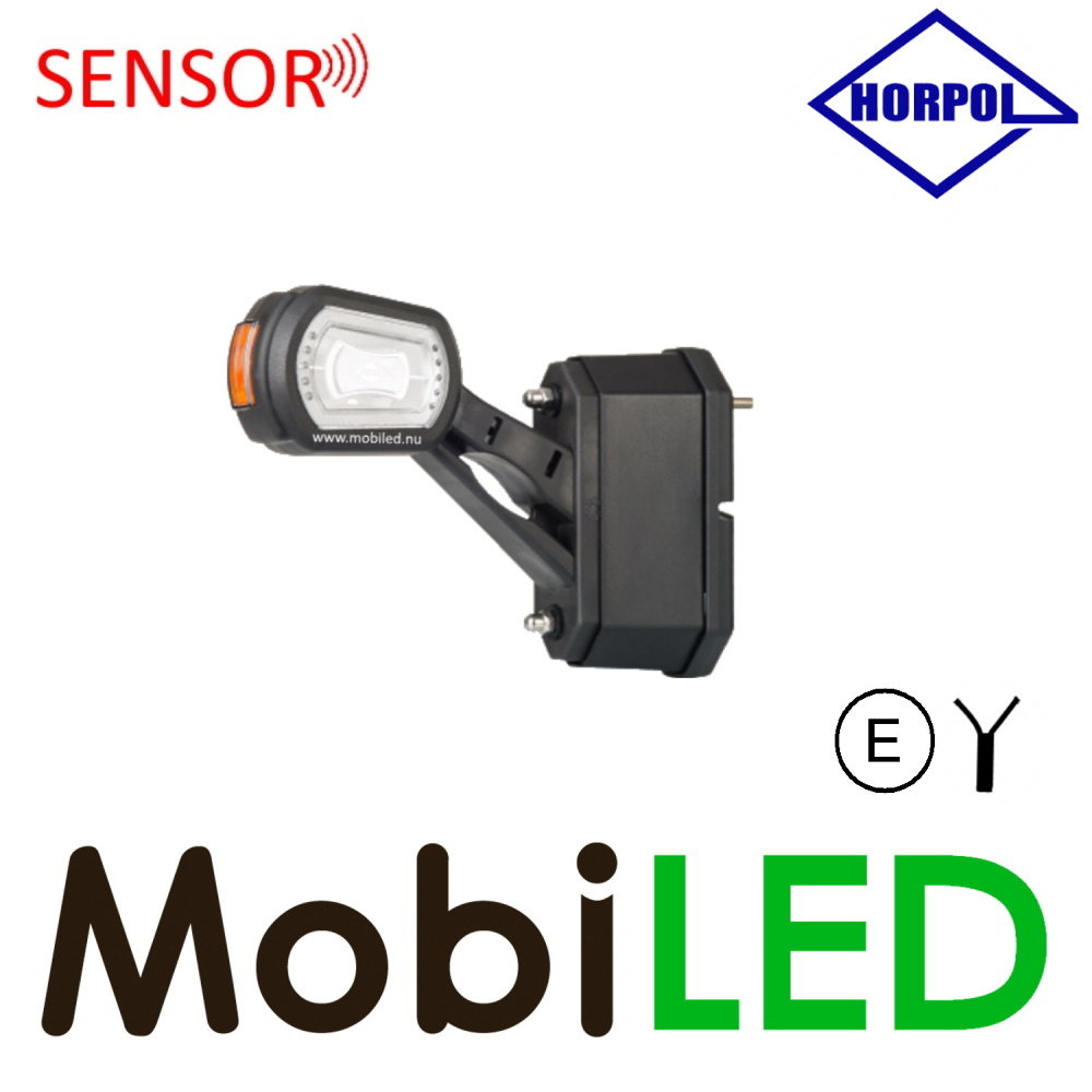 HORPOL Lampe pendentive modèle oblique Droite rouge/ambre/blanc 12/24 volts E-mark petite avec capteur HORPOL Lampe pendentive modèle oblique Droite rouge/ambre/blanc 12/24 volts E-mark petite avec capteur