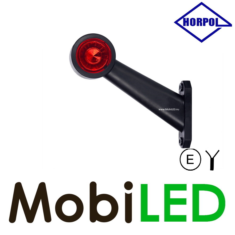 HORPOL Lampe de contour Contour longue oblique Gauche 12-24 volts E-mark