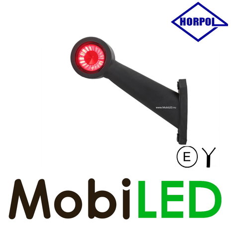 HORPOL Lampe de contour Contour longue oblique Gauche 12-24 volts E-mark