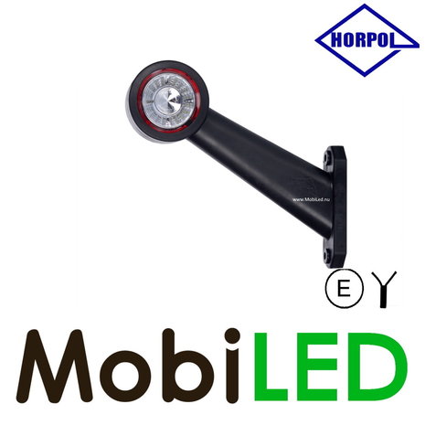 HORPOL Horpol Breedtelamp lang schuin Rechts 12-24 volt E-keur HORPOL Horpol Breedtelamp lang schuin Rechts 12-24 volt E-keur