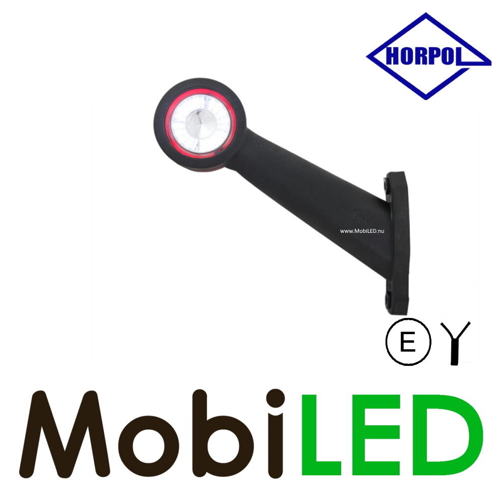 HORPOL Lampe de contour Contour longue oblique Droite 12-24 volts E-mark