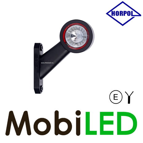 HORPOL Lampe de contour Contour courte oblique Gauche 12-24 volts E-mark