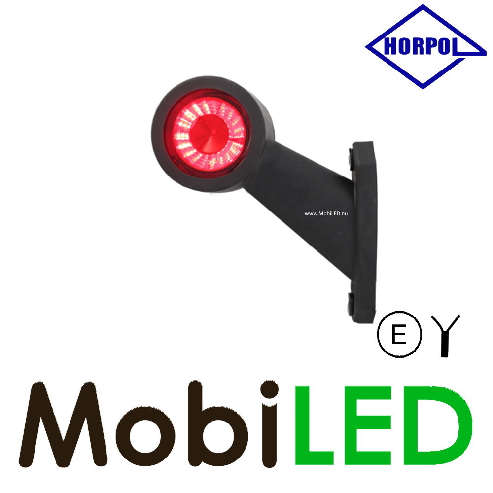 HORPOL Lampe de contour Contour courte oblique Gauche 12-24 volts E-mark