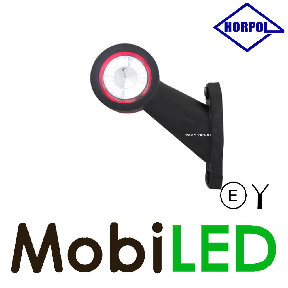 HORPOL Lampe de contour Contour courte oblique Droite 12-24 volts E-mark