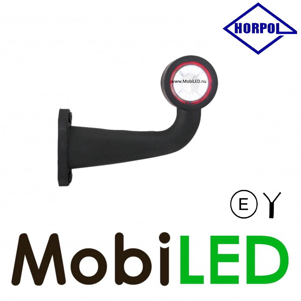 HORPOL Lampe de contour Contour court courbé Gauche 12-24 volts E-mark
