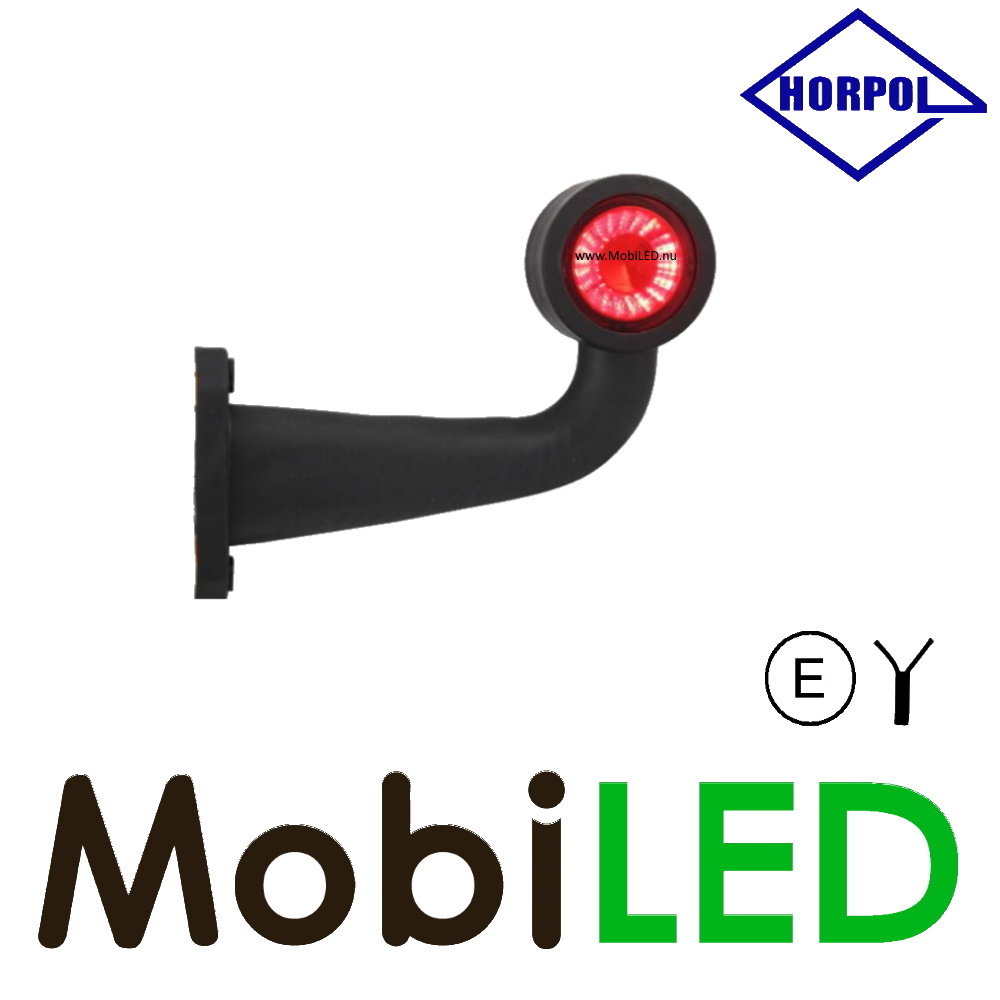 HORPOL Lampe de contour Contour longue courbée Droite 12-24 volts E-mark HORPOL Lampe de contour Contour longue courbée Droite 12-24 volts E-mark