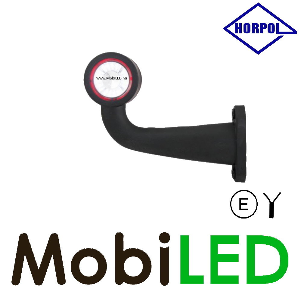 HORPOL Lampe de contour Contour longue courbée Droite 12-24 volts E-mark HORPOL Lampe de contour Contour longue courbée Droite 12-24 volts E-mark