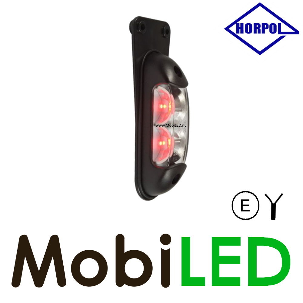HORPOL Zijmarkering / contourverlichting wit/rood hangend 12-24 volt HORPOL Zijmarkering / contourverlichting wit/rood hangend 12-24 volt