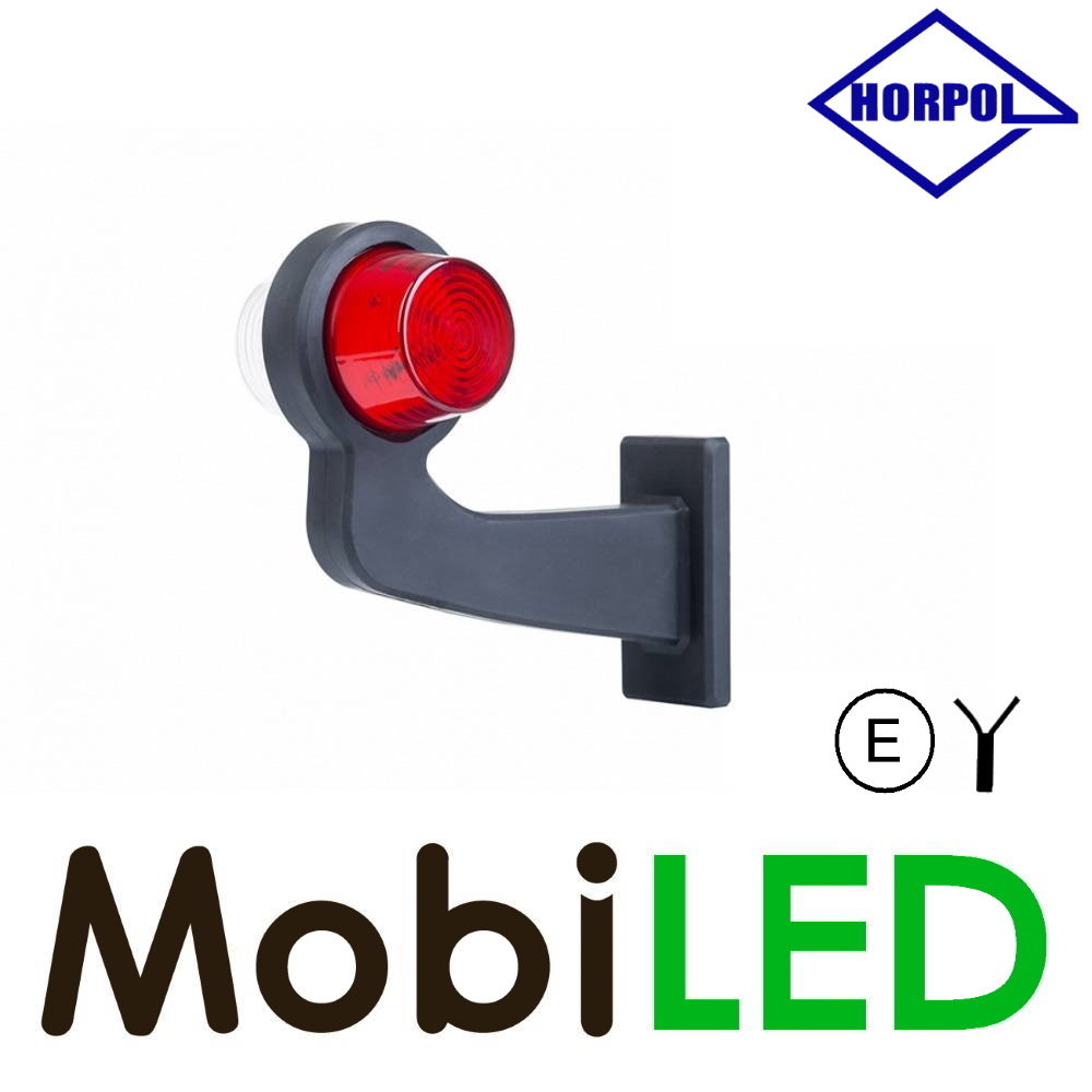 HORPOL Horpol Lampe de contour modèle danois courbé Gauche 12-24 volts E-marque HORPOL Horpol Lampe de contour modèle danois courbé Gauche 12-24 volts E-marque