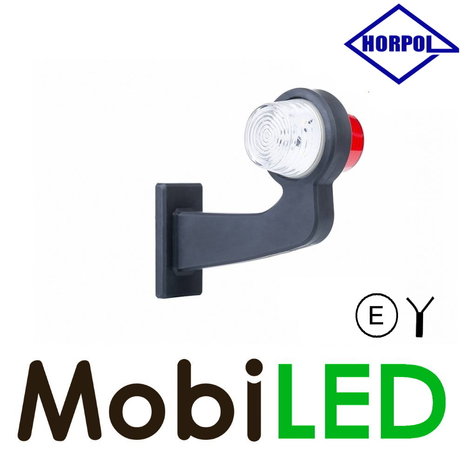 HORPOL LED Breedtelamp Deens model Links gebogen 12-24 volt E-keur HORPOL LED Breedtelamp Deens model Links gebogen 12-24 volt E-keur