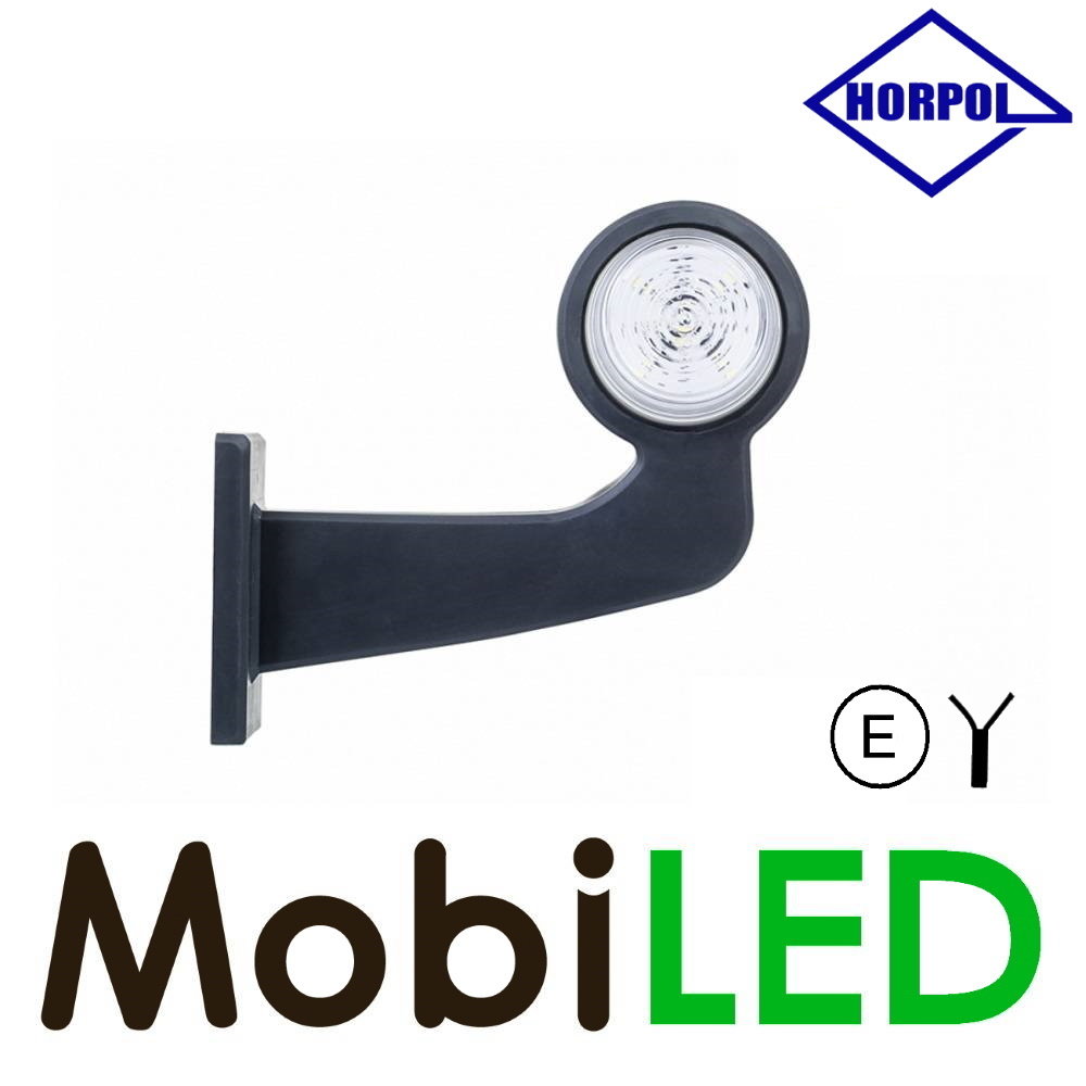 HORPOL Horpol Breedtelamp Deens model gebogen Links 12-24 volt E-keur HORPOL Horpol Breedtelamp Deens model gebogen Links 12-24 volt E-keur