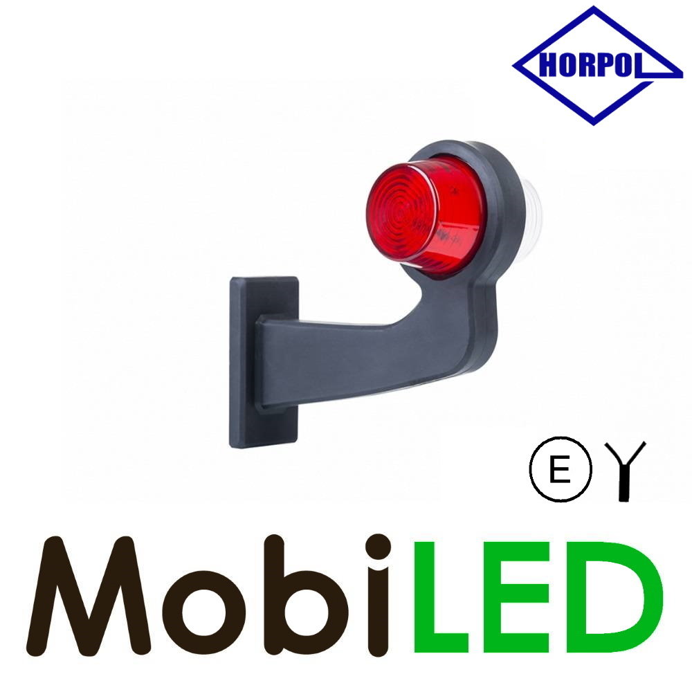 HORPOL LED Outline lamp Danish model Right curved 12-24 volts E-mark