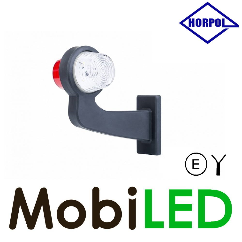 HORPOL LED Breedtelamp Deens model Rechts gebogen  12-24 volt E-keur
