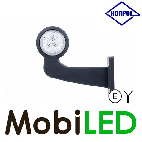HORPOL LED Outline lamp Danish model Right curved 12-24 volts E-mark