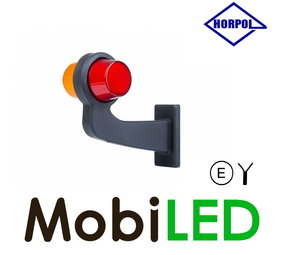 HORPOL NEON led Deens model Links gebogen rood/amber HORPOL NEON led Deens model Links gebogen rood/amber
