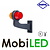 NEON led Deens model Links gebogen rood/amber