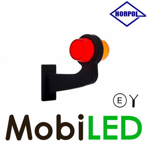 NEON Led Deens model Rechts gebogen  12-24V rood/amber