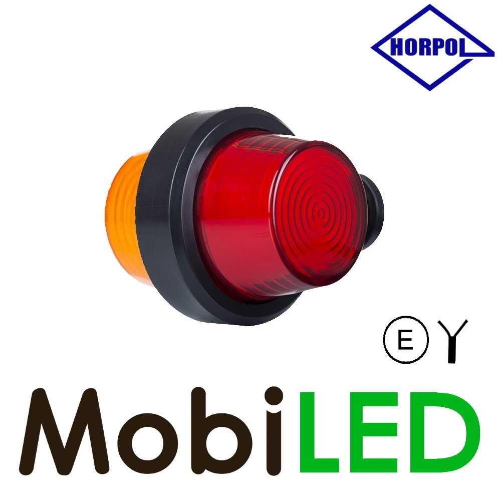 HORPOL NEON LED Lampe de contour modèle danois  rouge/ambre  court 12-24 volts