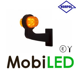 HORPOL LED Breedtelamp Deens model amber gebogen  12-24V HORPOL LED Breedtelamp Deens model amber gebogen  12-24V